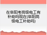 在阜阳考高级电工有补助吗现在(阜阳高级电工补助吗)