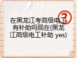 在黑龙江考高级电工有补助吗现在(黑龙江高级电工补助 yes)
