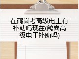 在鹤岗考高级电工有补助吗现在(鹤岗高级电工补助吗)