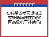 在铜梁区考高级电工有补助吗现在(铜梁区高级电工补助吗)