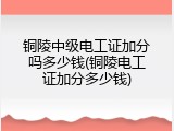 铜陵中级电工证加分吗多少钱(铜陵电工证加分多少钱)