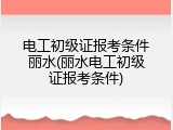电工初级证报考条件丽水(丽水电工初级证报考条件)