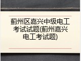 蓟州区嘉兴中级电工考试试题(蓟州嘉兴电工考试题)