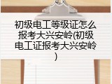 初级电工等级证怎么报考大兴安岭(初级电工证报考大兴安岭)