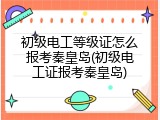 初级电工等级证怎么报考秦皇岛(初级电工证报考秦皇岛)