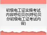 初级电工证实操考试内容呼伦贝尔(呼伦贝尔初级电工证考试内容)