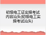 初级电工证实操考试内容汕头(初级电工实操考试汕头)