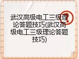 武汉高级电工三级理论答题技巧(武汉高级电工三级理论答题技巧)
