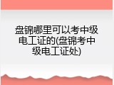 盘锦哪里可以考中级电工证的(盘锦考中级电工证处)