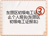 东丽区初级电工证怎么个人报名(东丽区初级电工证报名)