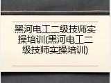 黑河电工二级技师实操培训(黑河电工二级技师实操培训)