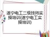 遂宁电工二级技师实操培训(遂宁电工实操培训)