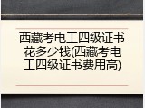 西藏考电工四级证书花多少钱(西藏考电工四级证书费用高)