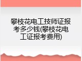 攀枝花电工技师证报考多少钱(攀枝花电工证报考费用)
