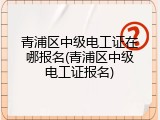 青浦区中级电工证在哪报名(青浦区中级电工证报名)