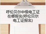 呼伦贝尔中级电工证在哪报名(呼伦贝尔电工证报名)