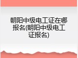朝阳中级电工证在哪报名(朝阳中级电工证报名)