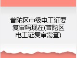 普陀区中级电工证要复审吗现在(普陀区电工证复审需查)