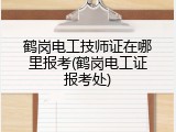 鹤岗电工技师证在哪里报考(鹤岗电工证报考处)