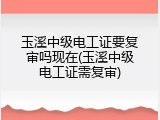 玉溪中级电工证要复审吗现在(玉溪中级电工证需复审)