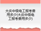大庆中级电工报考费用多少(大庆中级电工报考费用多少)
