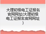 大理初级电工证报名官网网址(大理初级电工证报名官网网址)