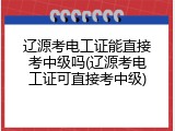 辽源考电工证能直接考中级吗(辽源考电工证可直接考中级)