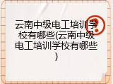 云南中级电工培训学校有哪些(云南中级电工培训学校有哪些)