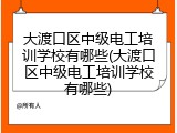 大渡口区中级电工培训学校有哪些(大渡口区中级电工培训学校有哪些)