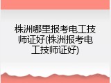 株洲哪里报考电工技师证好(株洲报考电工技师证好)
