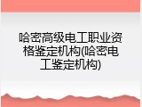 哈密高级电工职业资格鉴定机构(哈密电工鉴定机构)