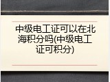 中级电工证可以在北海积分吗(中级电工证可积分)