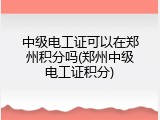 中级电工证可以在郑州积分吗(郑州中级电工证积分)