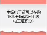 中级电工证可以在滁州积分吗(滁州中级电工证积分)