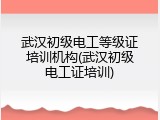 武汉初级电工等级证培训机构(武汉初级电工证培训)