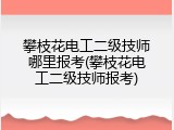 攀枝花电工二级技师哪里报考(攀枝花电工二级技师报考)