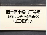 西青区中级电工等级证能积分吗(西青区电工证积分)