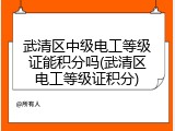 武清区中级电工等级证能积分吗(武清区电工等级证积分)