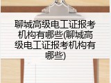 聊城高级电工证报考机构有哪些(聊城高级电工证报考机构有哪些)