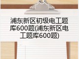 浦东新区初级电工题库600题(浦东新区电工题库600题)