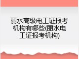 丽水高级电工证报考机构有哪些(丽水电工证报考机构)