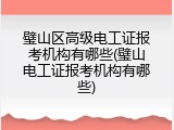 璧山区高级电工证报考机构有哪些(璧山电工证报考机构有哪些)