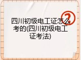 四川初级电工证怎么考的(四川初级电工证考法)