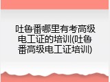 吐鲁番哪里有考高级电工证的培训(吐鲁番高级电工证培训)
