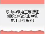 乐山中级电工等级证能积分吗(乐山中级电工证可积分)
