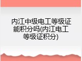 内江中级电工等级证能积分吗(内江电工等级证积分)