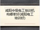 咸阳中级电工培训机构哪家好(咸阳电工培训好)