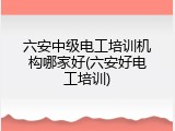 六安中级电工培训机构哪家好(六安好电工培训)