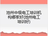 池州中级电工培训机构哪家好(池州电工培训好)
