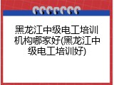 黑龙江中级电工培训机构哪家好(黑龙江中级电工培训好)